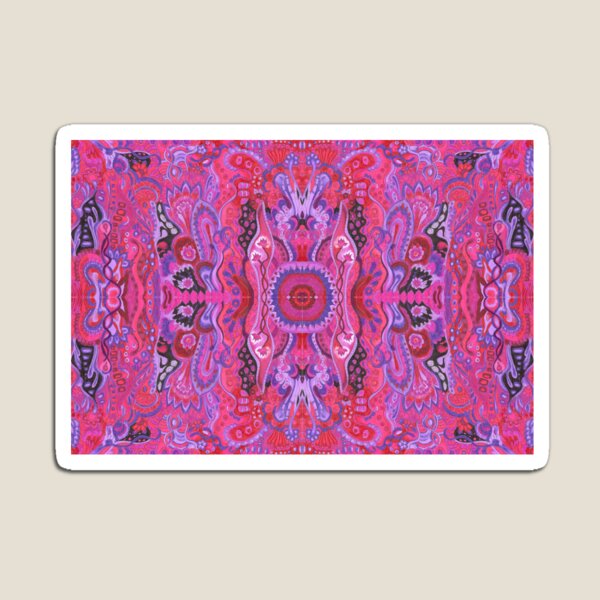 Inner garden boho style abstract floral cyclamen Magnet