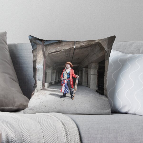 John Hancock Runs the Wasteland Throw Pillow