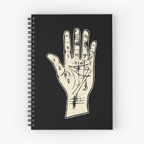 Item preview, Palmistry hand on a black background designed and sold by NONUMMYdesign.
