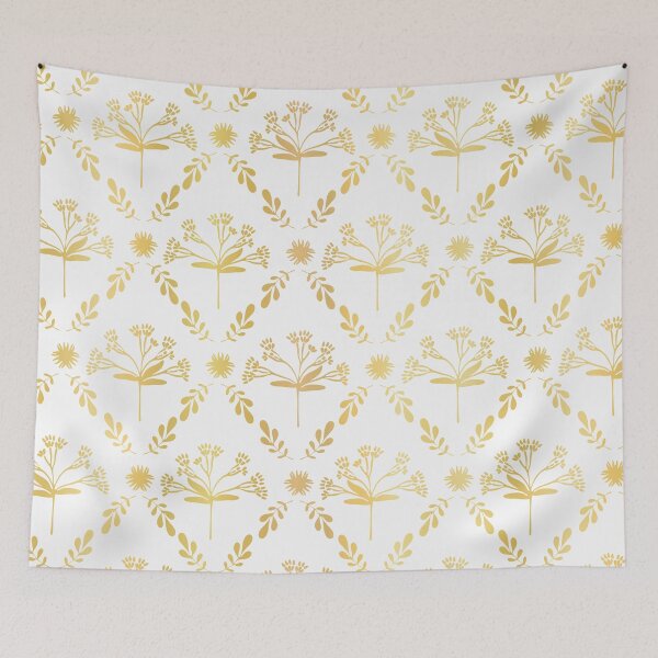Item preview, Luxe Gold Foil Floral Lattice Seamless Vector Pattern, Hand Drawn Damask designed and sold by Limolida.