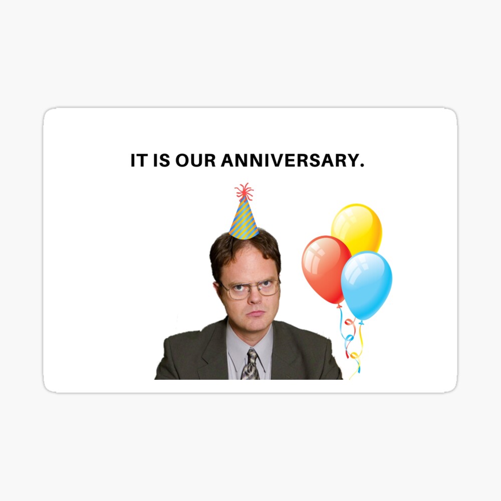 dwight schrute, anniversary card, the office tv show us