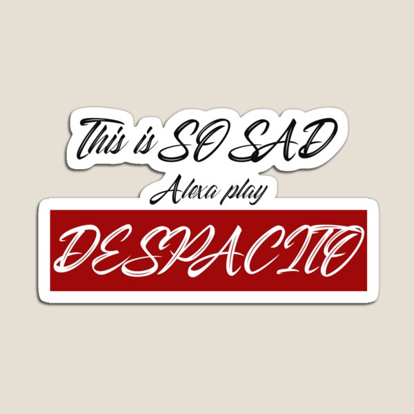 This Is So Sad Alexa Play Despacito Magnets | Redbubble