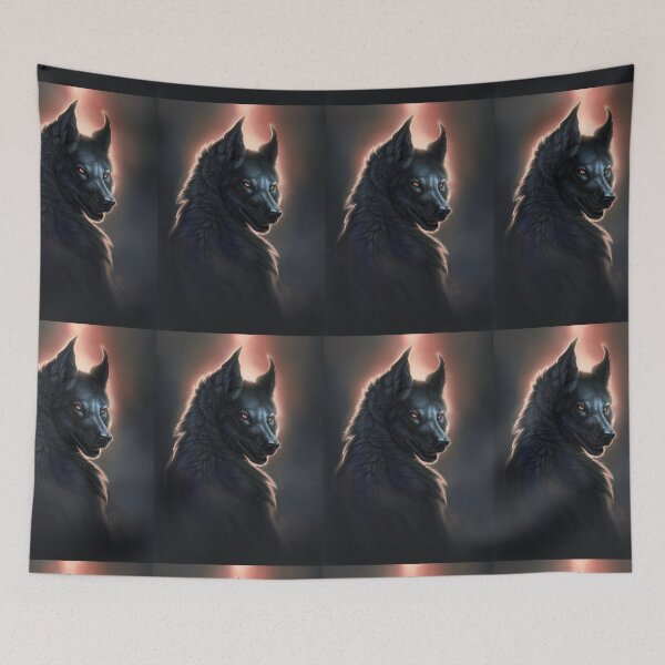 Item preview, Lobo under the moon designed and sold by Angelica Maria  Franco Cano.