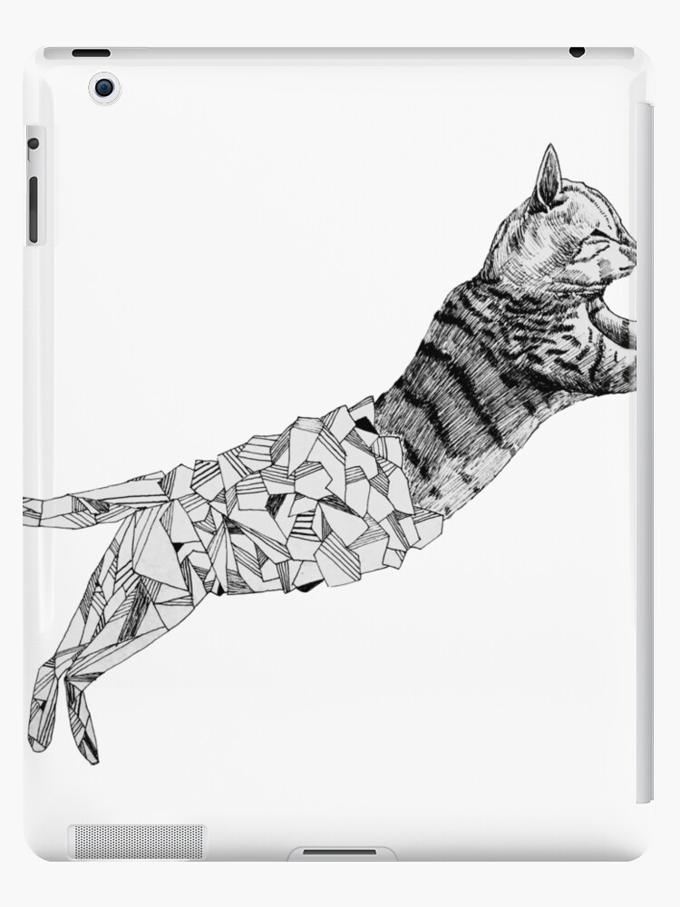 Half geometric half sketch cat Half geometric half sketch cat