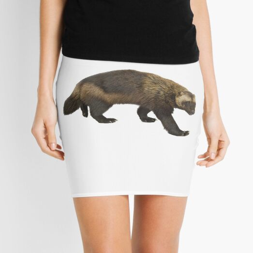 Minijupe T Shirt Et Autocollant Wolverine Gulo Gulo Gulo Ou Glutton And Carcajou Ours Mouffette Et Quickhatch Wolverine Chemise Et Autocollant Representant Un Animal Sauvage Par Rachimariposa Redbubble