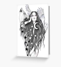 Moon Witch Greeting Card