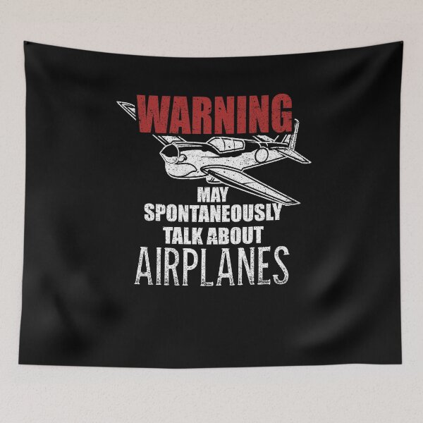 Item preview, May Spontaneously Talk About Airplanes Pilot Warning designed and sold by Kieran Abbott.
