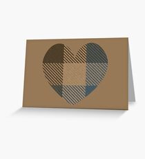 Outlander Fraser Clan Tartan Heart Card Greeting Card Greeting Card