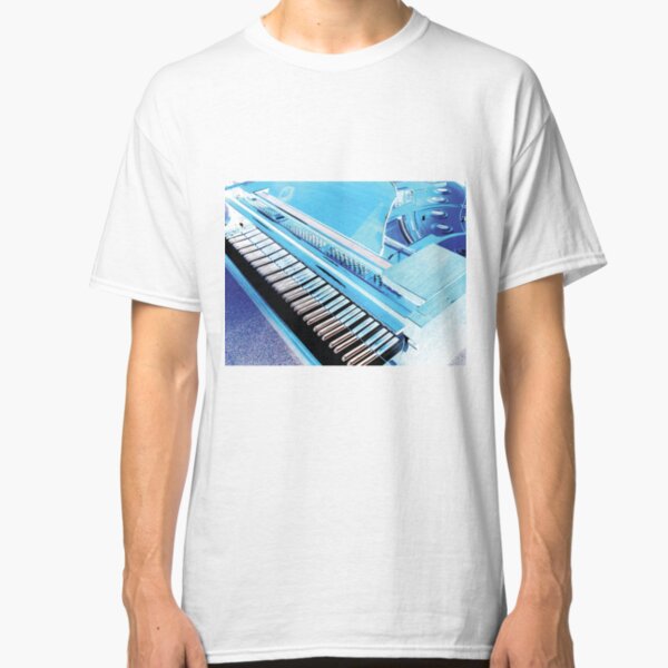 Washed Out Blue Piano by Jerald Simon (Music Motivation - musicmotivation.com) Classic T-Shirt