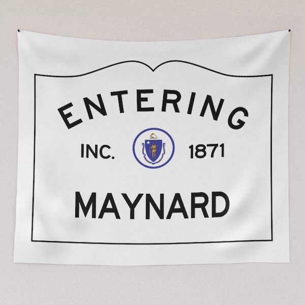 Item preview, Entering Maynard Massachusetts - Commonwealth of Massachusetts Road Sign designed and sold by NewNomads.