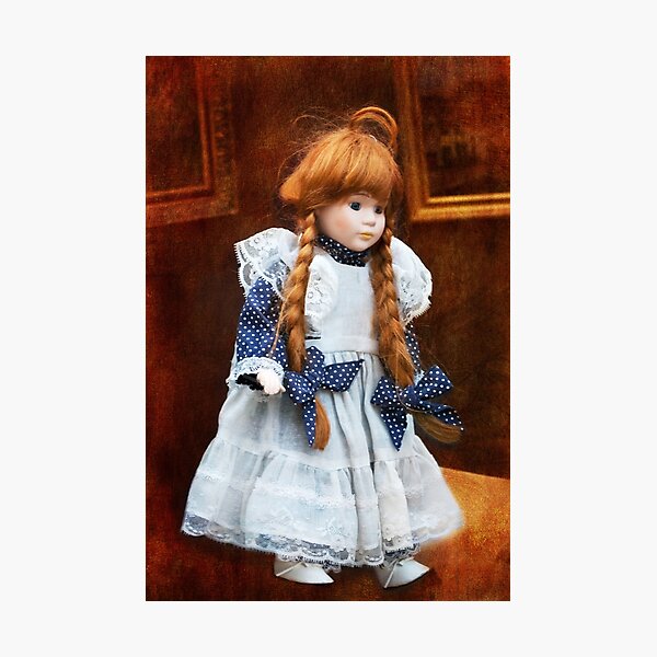 Red haired porcelain doll Photographic Print