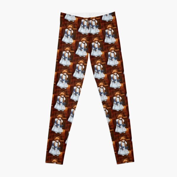 Red haired porcelain doll Leggings