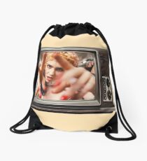 grimes tv Drawstring Bag