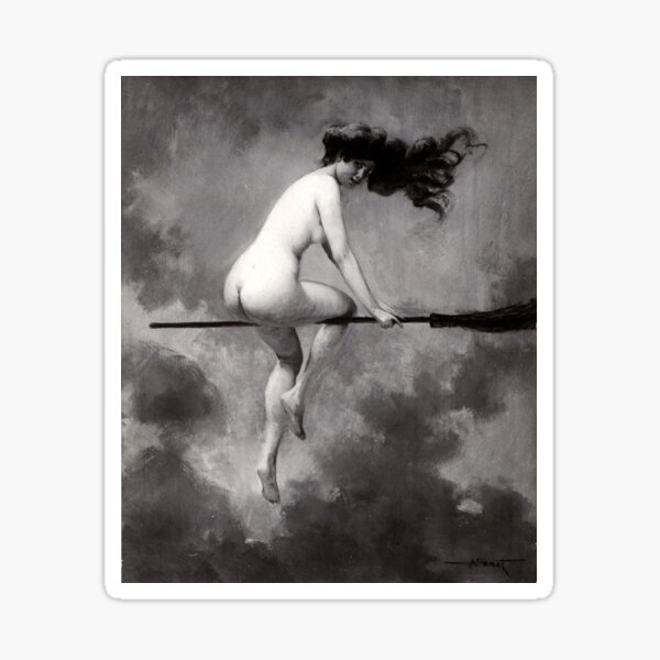 Pour Le Sabbat Witches - Departing for the Sabbath - Albert-Joseph Pénot Sticker