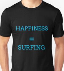 Camiseta unisex Regalos que practican surf de la felicidad Regalos de la broma de la mordaza para las personas que practica surf.