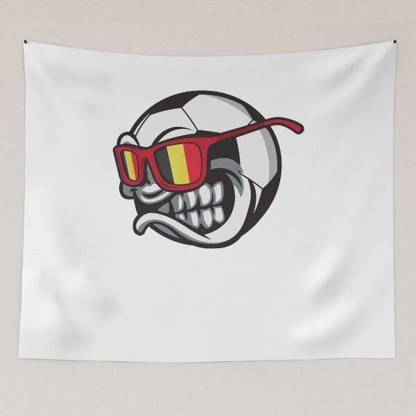 Item preview, Belgium Angry Soccer Ball with Sunglasses Fan-Shirt designed and sold by festivalshirt.