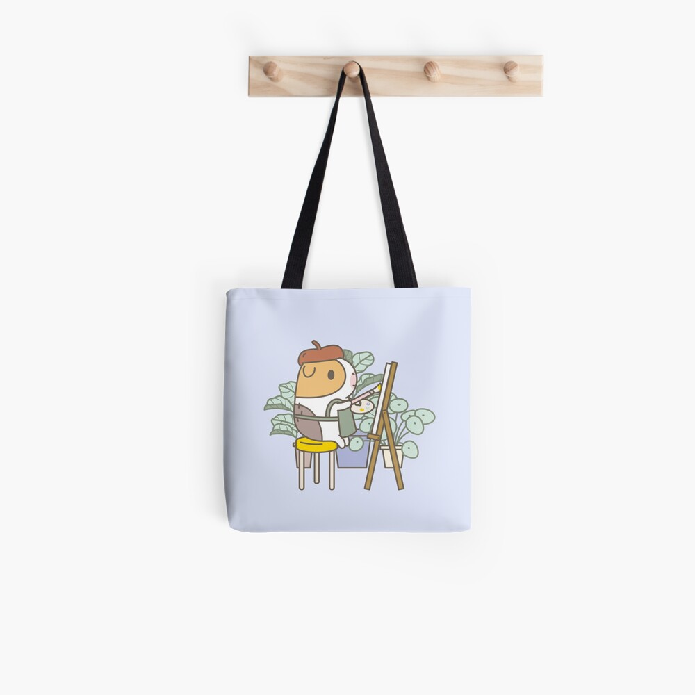 Bubu the Guinea Pig, Painter Tote Bag