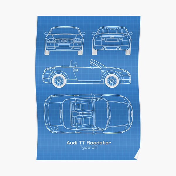 Audi TT RS Performance Parts Car Posters