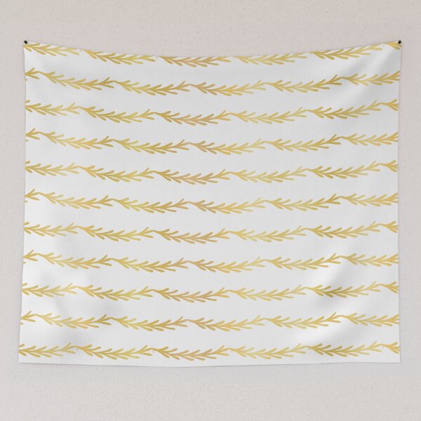 Item preview, Luxe Gold Christmas Tree Branch Stripes Vector Pattern, Drawn Seamless designed and sold by Limolida.
