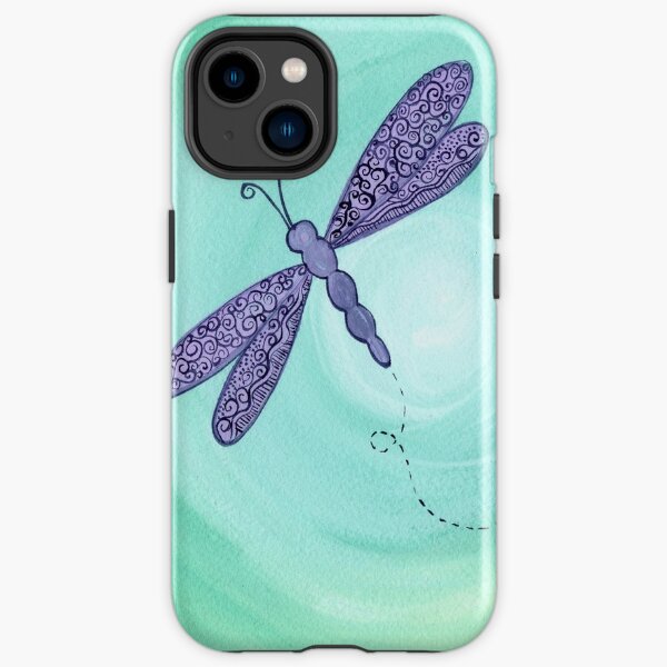 purple dragonfly iPhone Tough Case
