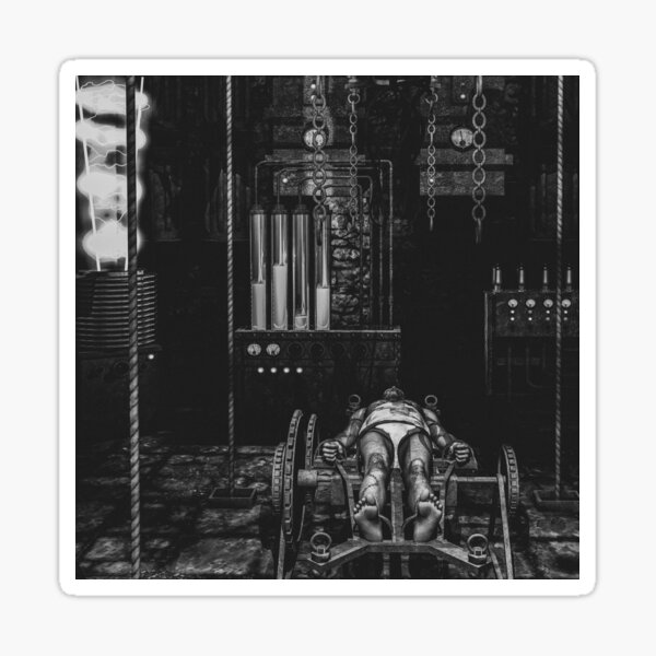 Frankenstein's Monster In The Lab Sticker