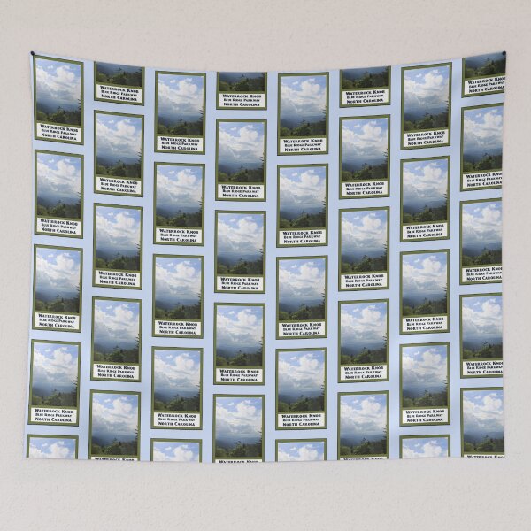 Item preview, Vintage Travel Poster Blue Ridge Parkway Waterrock Knob designed and sold by candhdesigns.