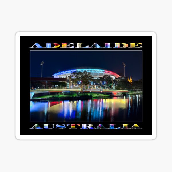 Adelaide's Tribute (poster on black) Sticker