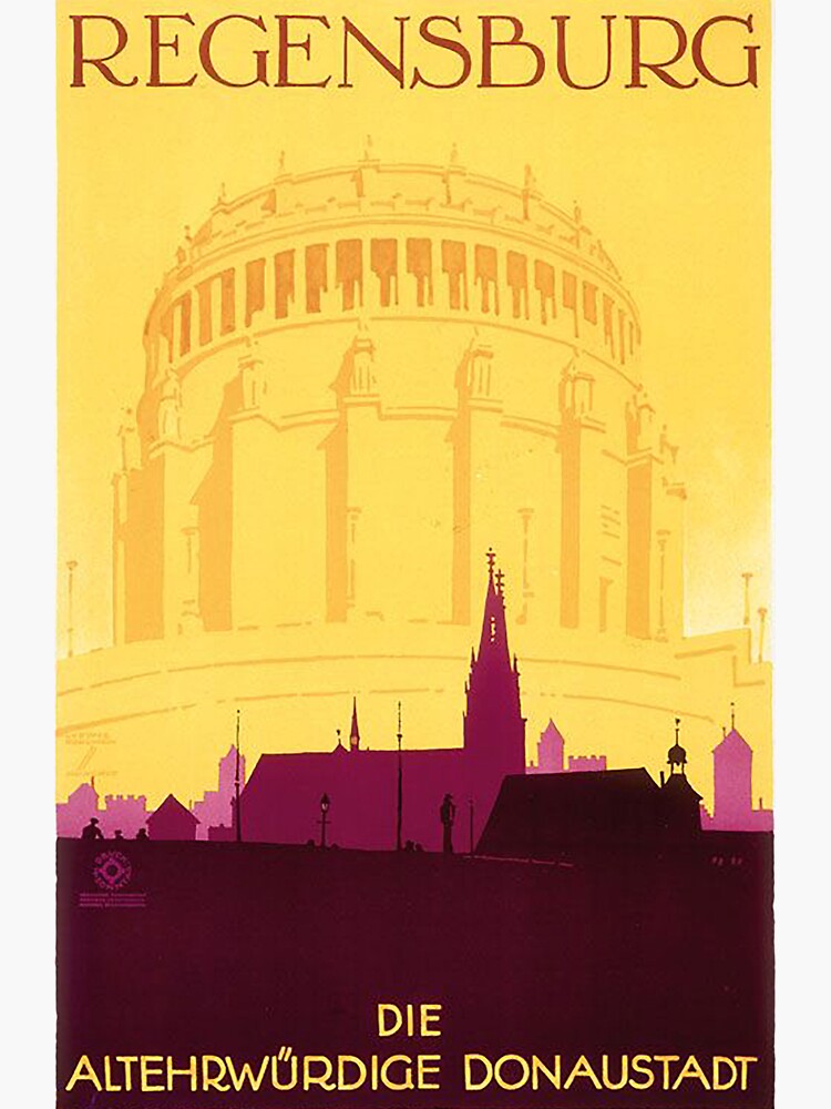 Regensburg Vintage Travel Poster by edsimoneit