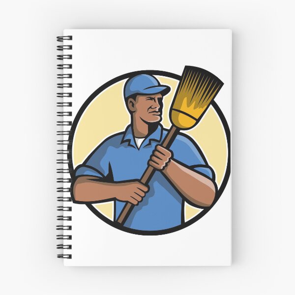 Item preview, African American Street Sweeper or Cleaner Mascot designed and sold by patrimonio.