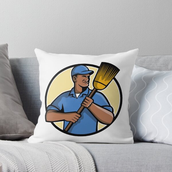 Item preview, African American Street Sweeper or Cleaner Mascot designed and sold by patrimonio.