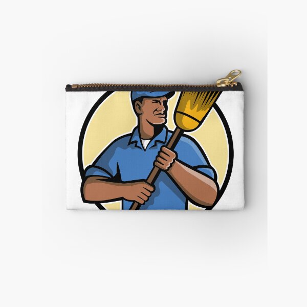 Item preview, African American Street Sweeper or Cleaner Mascot designed and sold by patrimonio.