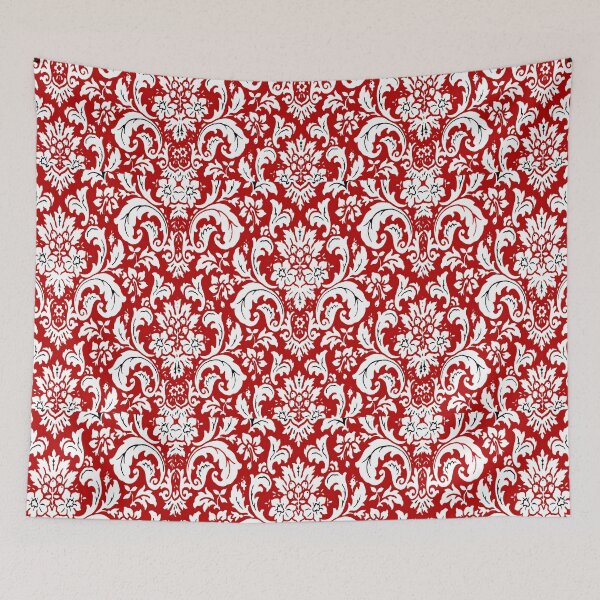 Item preview, Red and White Paisley Vintage Pattern designed and sold by Overthetopsm.