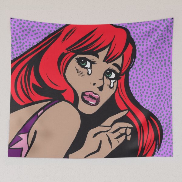 Item preview, Red Bangs Crying Comic Girl designed and sold by turddemon.