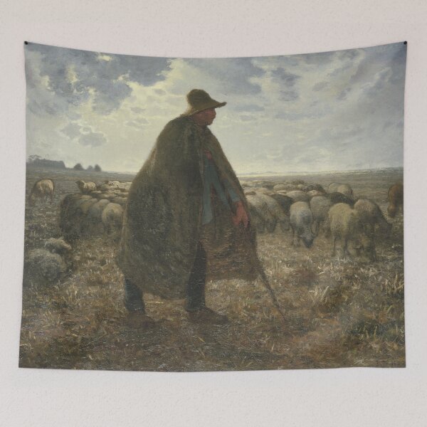 Item preview, Shepherd Tending His Flock - Jean-François Millet designed and sold by themasters.