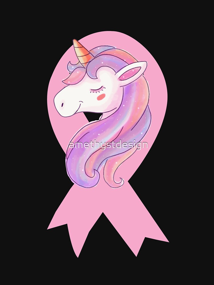 Pink Ribbon Unicorn Wear Strong Women For Breast Cancer Awareness