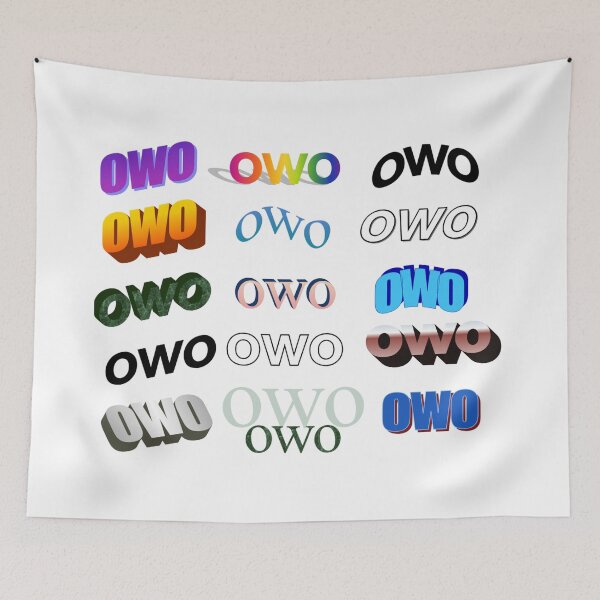 Item preview, owo but it's in many WordArt styles designed and sold by shapkaa.