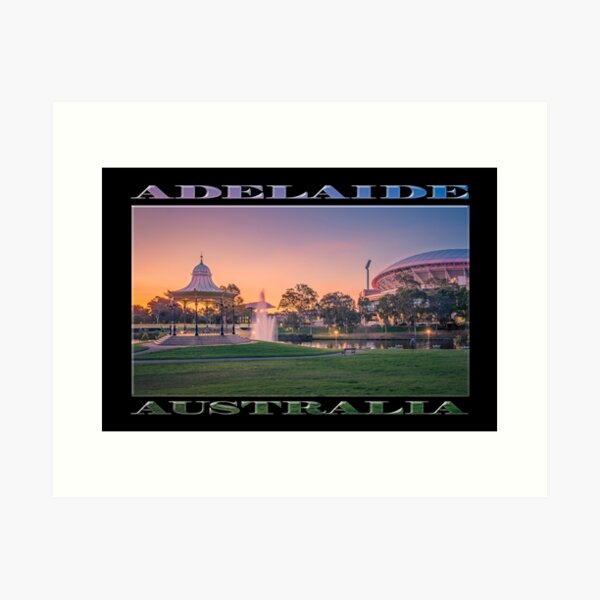 Item preview, Adelaide Sunset (poster on black) designed and sold by Ray's Photos & Art.