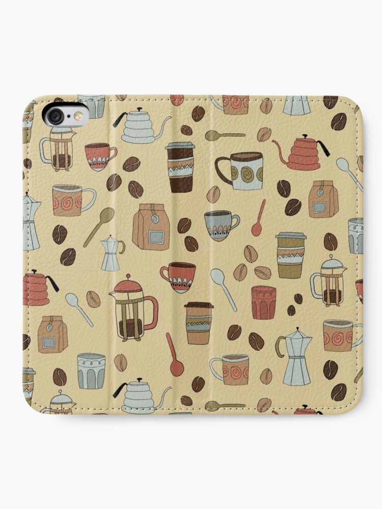 Alternate view of Coffee Lover Pattern iPhone Wallet