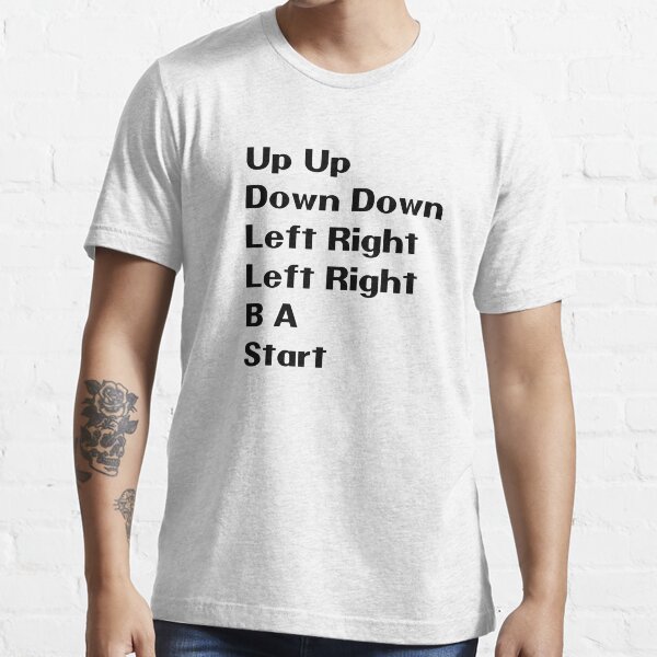Nintendo Contra Konami Code Haut Bas Gauche Droite T-shirt essentiel