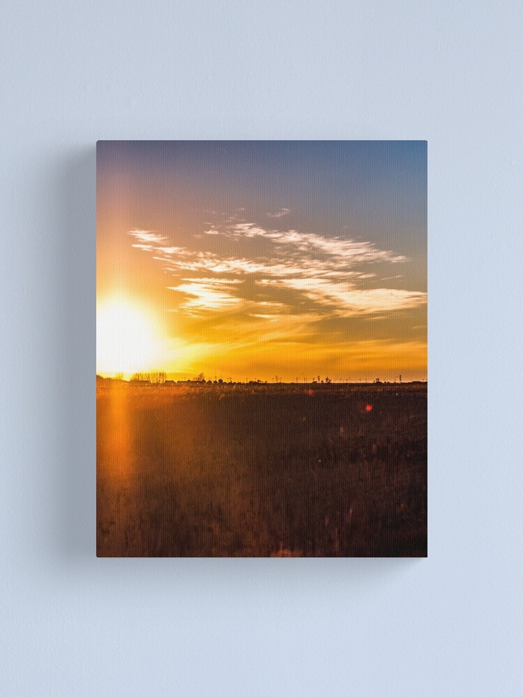Thumbnail 1 of 3, Canvas Print, October Sunset on a Saskatchewan Farm designed and sold by darren-j-mcleod.