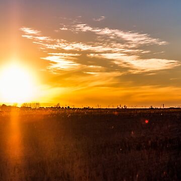 Artwork thumbnail, October Sunset on a Saskatchewan Farm by darren-j-mcleod