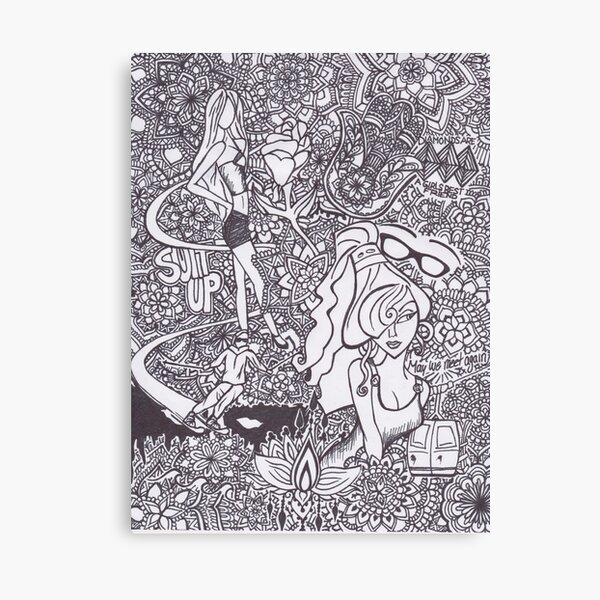 black and white favourites Canvas Print