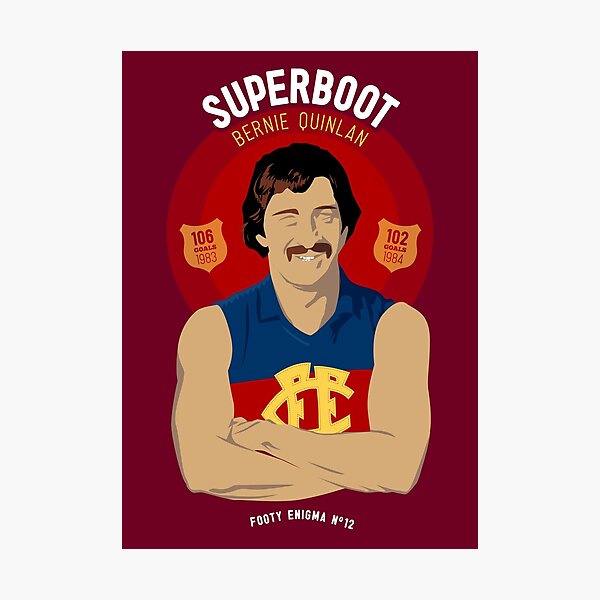 Item preview, Bernie Superboot Quinlan (for maroon shirts only) designed and sold by Chris Rees.