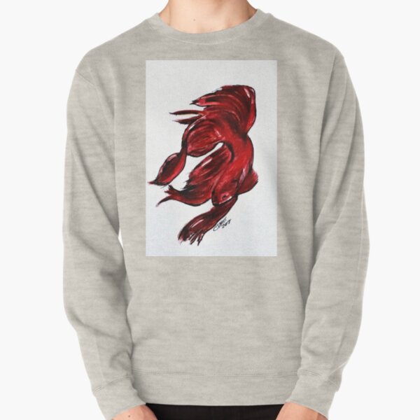 Art Doodle No. 36 Betta Fish Pullover Sweatshirt