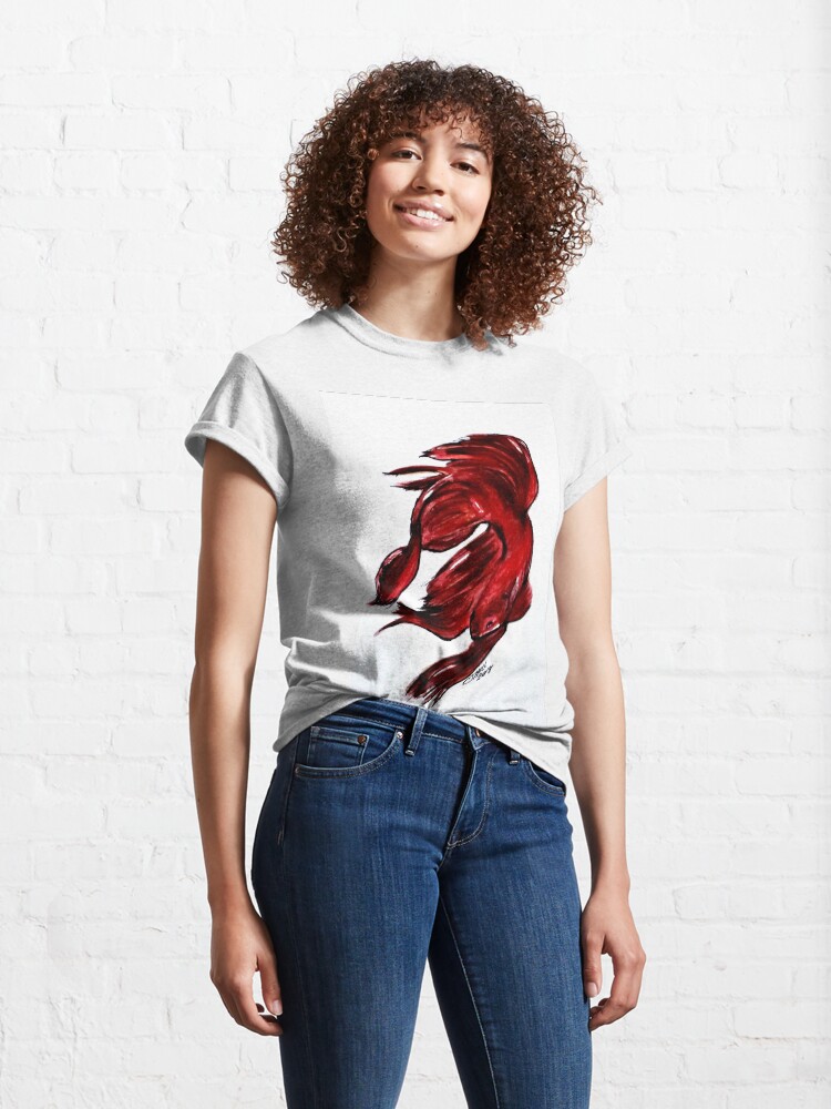 Alternate view of Art Doodle No. 36 Betta Fish Classic T-Shirt
