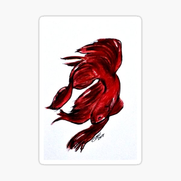 Art Doodle No. 36 Betta Fish Sticker