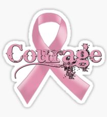 Courage Pink Ribbon Sticker