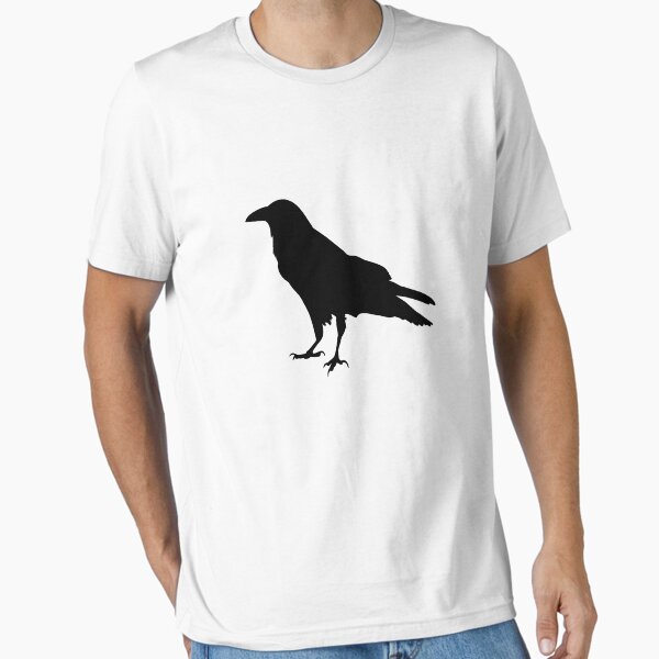 Item preview, Sleek Hip Minimalist Black Raven Crow Silhouette Outline designed and sold by RowdyRouton.