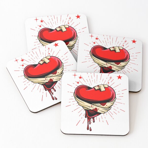 Item preview, tattoo art broken bandaged bleeding heart  designed and sold by headpossum.