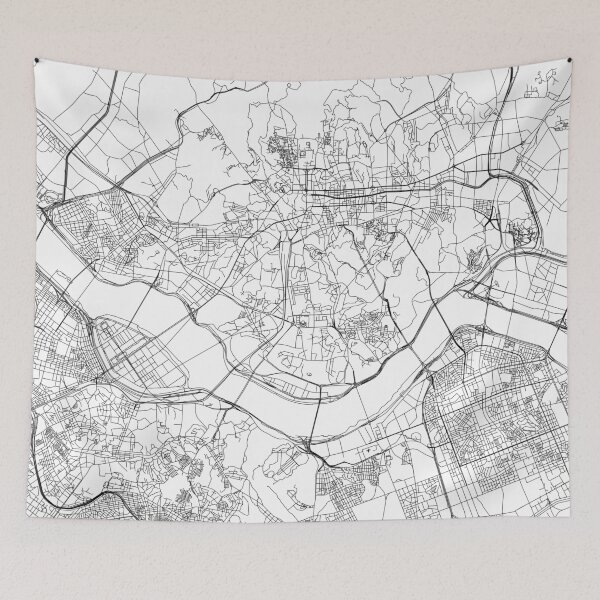 Item preview, Seoul White Map designed and sold by multiplicitymap.